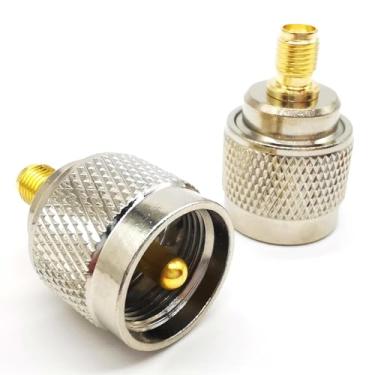Imagem de Ahoaepy Adaptador coaxial SMA para PL259 SO239, conector coaxial de antena de rádio UHF para SMA CB, adaptador coaxial SMA fêmea para PL259 macho para antena de rádio amador, vídeo, rádios WiFi
