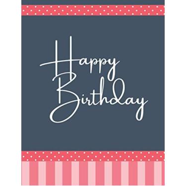 Imagem de Happy Birthday: DOTTED Journal Retro Sketchbook A4 Thick LARGE XL Dot Grid Notebook 200 Pages DOT Graph Paper Vintage Birthday Gifts For Women Men Luxurious MATTE Cover 8.5"x11"