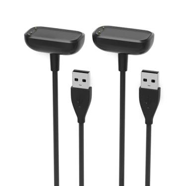 Imagem de Sinoacc Pacote com 2 carregadores de 1 m para Fitbit Charge 6/Charge 5/Luxe Smartwatch Carregador USB Magnético Sem Fio Cabo de Carregamento Rápido para Charge 5/Luxe/Charge 6 Fitness & Health Tracker