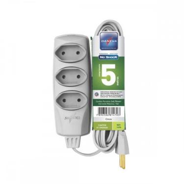Imagem de Extensao Daneva Noshock Paralelo 0,75 Cinza 10A 5M Dn1470