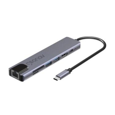 Imagem de Cabo adaptador multiportas usb-c 7 portas c/ gigabit uca11 - geonav, C