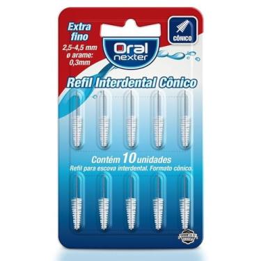 Imagem de Refil Escova Interdental Oral Nexter Cônico Extra Fino 10 Unidades