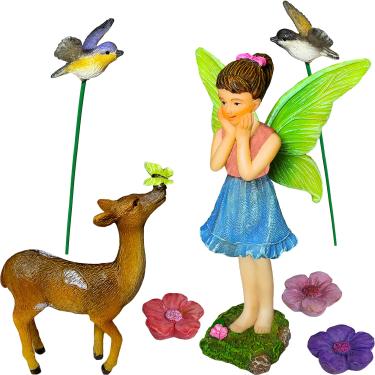 Imagem de Mood Lab Fairy Garden - Kit de acessórios e estatuetas em miniatura - Conjunto de 7 peças