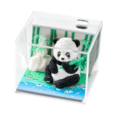 Imagem de KiBcsLic Calendário de peças de tempo 2025 3D Memorando Pad Panda, rasgo, decoração fofa decoração de desktop Diy Creative Diy para a mesa em casa, Calendário Da Peça Do Tempo