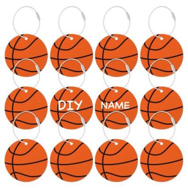 Imagem de Etiquetas de Bagagem Eyourlife - Basquete PVC - 12 Unidades