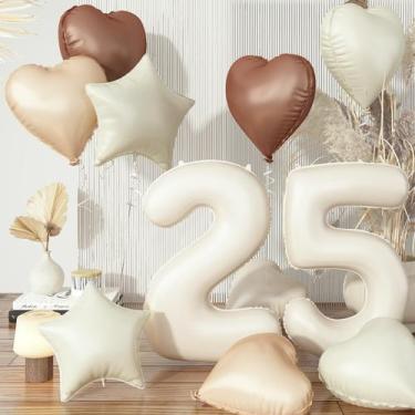 Imagem de Conjunto de Balões Govpy para 25º Aniversário - Tons Nude, Marrom e Br