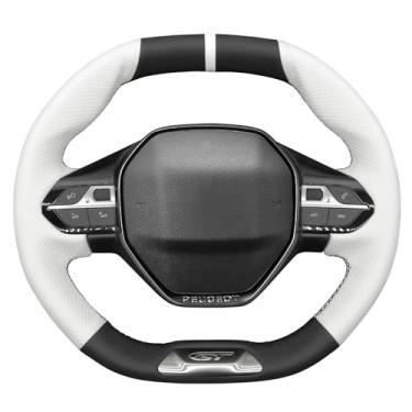 Imagem de MEWANT Capa de volante costurada DIY para Peugeot 208 (GT/GT Line) 2020-2025/308 (GT)/308 SW (GT) 2016-2025/2008/3008/508/508 SW/5008/Rifter 2018-202020 5