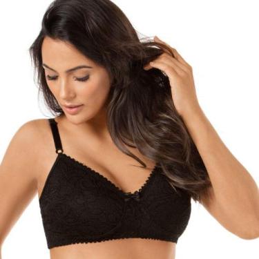 Imagem de Sutiã de Renda Pós-Cirurgico para Prótese Mamária Mondress, PRETO, 52