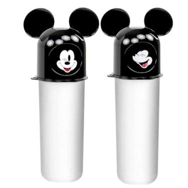 Imagem de Kit 2 Estojos Giratório do Mickey Porta Objetos Lápis Escova