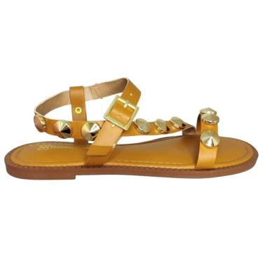 Imagem de Sandália Rasteira Feminina Giovanna Dias Com Tachas M383103