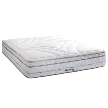 Imagem de Colchão Queen Size Meca American Maxspring D28 com Mola 158x198 Branco - Herval