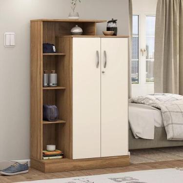 Imagem de Armário Multiuso 2 Portas com Chave Ambiente Elite Amêndola Touch Off 