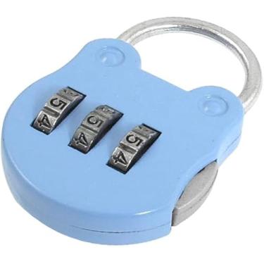 Imagem de Cadeado combinado de liga de zinco com 3 dígitos – cadeado redefinível para viagem, mochila, academia, armários escolares, bagagem, pequeno cadeado de número portátil, cadeado com senha de segurança