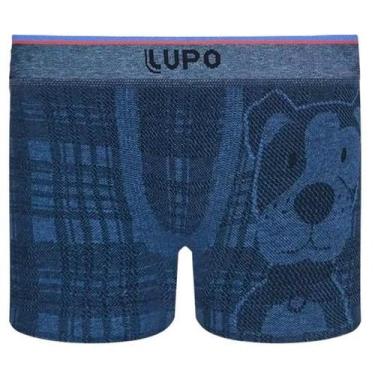 Imagem de Cueca Boxer Infantil Sem Costura Lupo Kids 00137-030, Azul, P