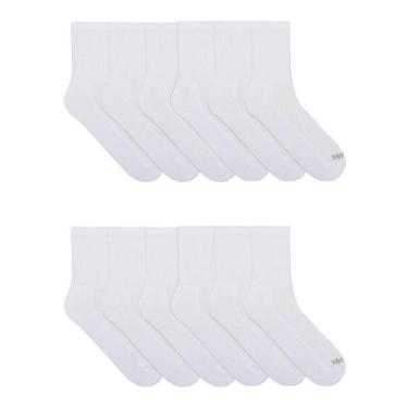 Imagem de Kit 12 Meias Cano Longo Mash 202.09 - BR00, Branco, 34-38