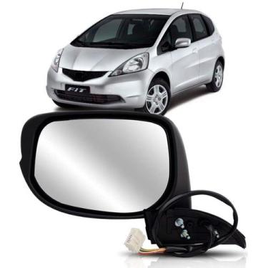 Imagem de Retrovisor Fit 2009 a 2014 Eletrico S/pisca Capa Primer - SP ACESSÓRIO