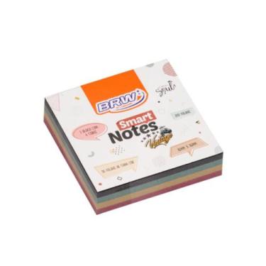 Imagem de Bloco Adesivo BRW Smart Notes Cubo Vintage 76x76m 200 Folhas