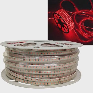 Imagem de Fita Led Rolo 100 Metros Vermelho Dupla Face Decoraçao Iluminaçao Quarto Sala Sanca Gesso Comercial Residencial Gamer Multiuso