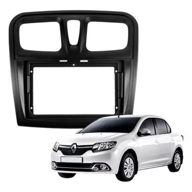 Imagem de Moldura para central multimidia MP5 9 pol 2 din renault sandero logan 2015 A 2018 89/E29