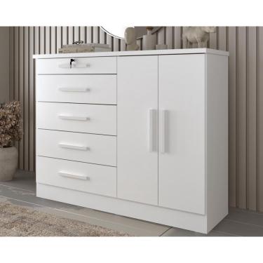 Imagem de Cômoda de Quarto Istambul 2 Pts 5 Gav-Tcil Móveis Neve