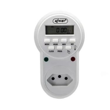Imagem de Temporizador Digital Knup Timer Tomada 110 / 220 10A 2200W
