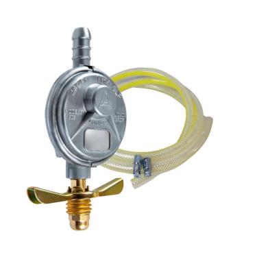 Imagem de Registro de pressão de botijão P13 + Mangueira nitrílica 4m
