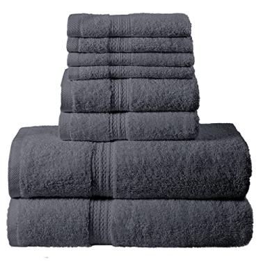 Imagem de Briarwood Home Bath - Conjunto de 8 peças de toalhas, extra absorvente - 100% algodão - secagem rápida, 2 peças, conjunto de toalhas de banho, 2 peças, 4 peças, qualidade de hotel e spa | Absorção