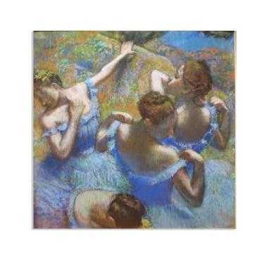 Imagem de SDYJ6GSW Edgar Degas Prints Behind the Scenes Giclee Canvas Art Print Impressionism Wall Art Ballerina Poster Vintage Edgar Degas Decoração de parede 40x40cm (40.6x40.6 cm) Moldura interna