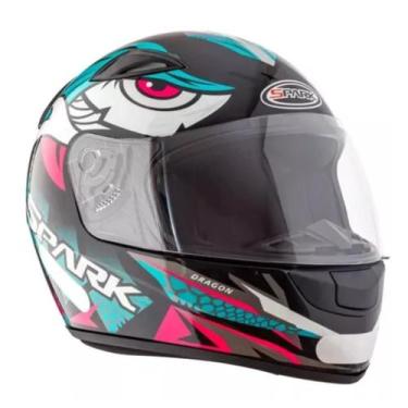 Imagem de Capacete Masculino Feminino Ebf Spark Spider E Dragon Fechado, Dragon 
