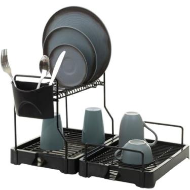Imagem de Escorredor De Louça Grande Com Bandeja Coletora 19 Pratos