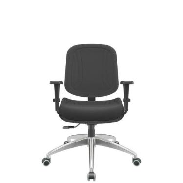 Imagem de Cadeira premium diretor relax plax base alumínio com costura braço 3d/