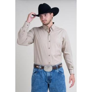 Imagem de CAMISA MASCULINA MANGA LONGA TEXAS FARM - CAL531 - DO XG AO G2 - BEGE-Masculino
