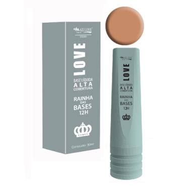 Imagem de Base Líquida Max Love Alta Cobertura Rainha Das Bases 12 Horas, Acabamento Matte, Longa Duração, Cor 611 - Maquiagem Facial