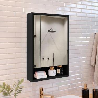 Imagem de Armário Banheiro Parede Espelheira Gaia 1 Porta - LOJA EMES MOVEIS, Pr