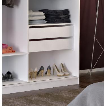 Imagem de Guarda Roupa Solteiro 2 Portas de Correr 2 Gavetas Mdf Mm771 Branco