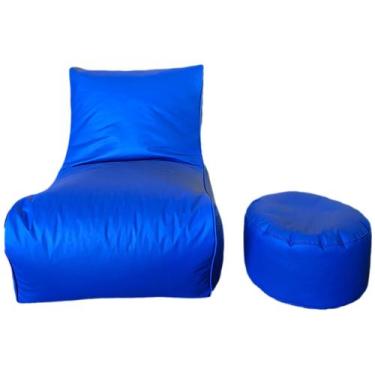 Imagem de Puff Sofazinho com Apoio para os Pés Teen AZUL ROYAL (COM ENCHIMENTO) 