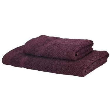Imagem de Toalha de Banho Döhler Marrocos 100% algodão, gramatura de 450g/m² (Marsala -1 Banho 1 Rosto, Rosto 50cm x 90cm/ Banho 70cm x 140cm)