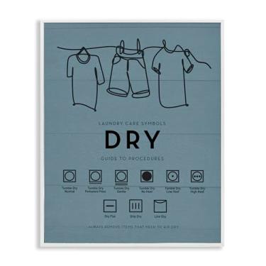 Imagem de Stupell Industries Lembretes de secagem para lavanderia branca emoldurada giclée design de arte por Lettered and Lined, 61 x 76 cm