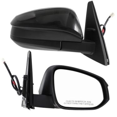 Imagem de Topraco Espelho do lado direito do passageiro adequado para Toyota 4Runner 2014-2017 2018 2019 Retrovisor retrovisor preto 5 fios Power|Heat (Partslink TO1321313)