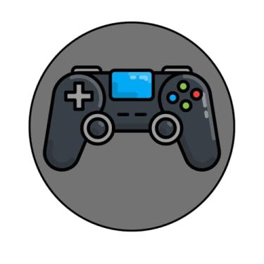 Imagem de Adesivo Decorativo Redondo, Tema Jogos, 10 cm, Modelos 06JG-16JG (JG14, PAPEL RECICLAVEL, 10 CM)