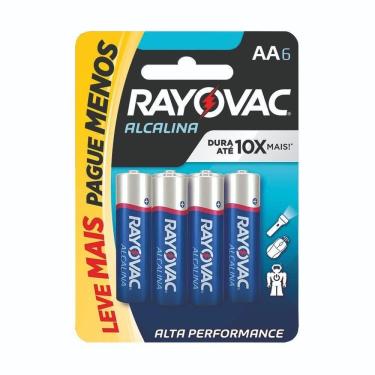 Imagem de Pilha Rayovac Alcalina Aa Pequena 1,5v 06 Unidade
