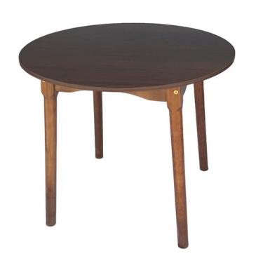 Imagem de Mesa De Jantar Colonial Brisa Rústica 90cm Redonda em Madeira e Tampo 