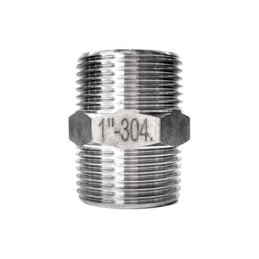 Imagem de Conexão Niple 1 Aço Inox 304 Duplo Sextavado Hexagonal