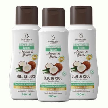 Imagem de 3 UNDs Sabonete Íntimo Líquido ÓLEO DE COCO 200 ml Bio Instinto (Extrato de Barbatimão e Aroeira)