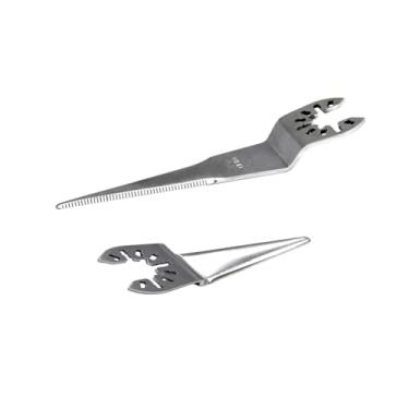 Imagem de FUBAOLAI 2 peças de lâminas de facas frias multiferramentas para remoção de para-brisa, lâminas de corte retas curvas – Compatível com multiferramentas oscilantes Dewalt, Milwaukee, Makita, Craftsman