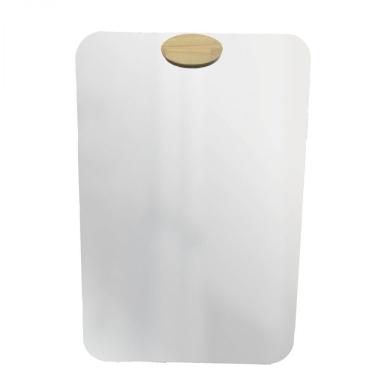 Imagem de Espelho Decorativo Retangular Com Aplique Oval Pinus Incolor
