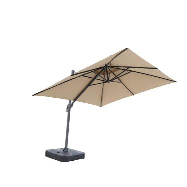 Imagem de Ombrelone Lateral 280cm x 295cm Tulum Cinza/ Preto