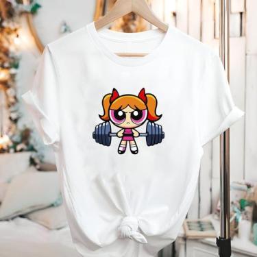Imagem de Camisetas Meninas Super Poderosas Manga Curta Blusão - Eletron Fashion