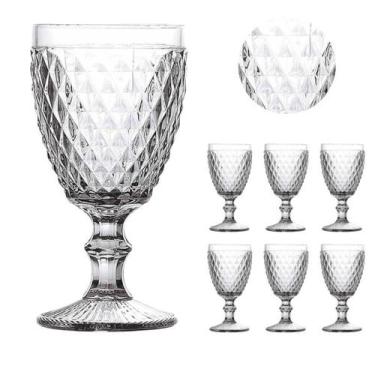 Imagem de Conjunto de 06 Copos de Vidro 325ml Taça Bico de Abacaxi - WELLMIX