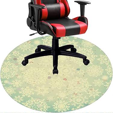 Imagem de Tapete de cadeira de escritório com flores, textura de flor, tapete de cadeira de mesa para piso de madeira de escritório em casa, protetor de piso de pilha baixa, redondo de 91 cm